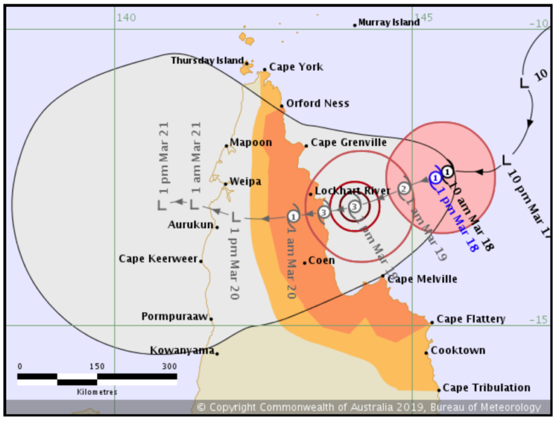 Tropical Cyclone Trevor Moving Towards The Cape York Peninsula Coast